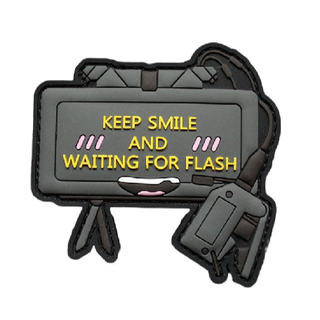 Claymore 'Keep Smile And Waiting For Flash' PVC Rubber Velcro Patch