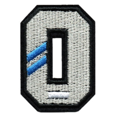 Letter O 'Blue Stripes' Embroidered Velcro Patch