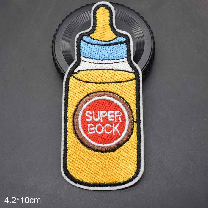 Funny 'Super Bock | Baby's Feeding Bottle' Embroidered Patch