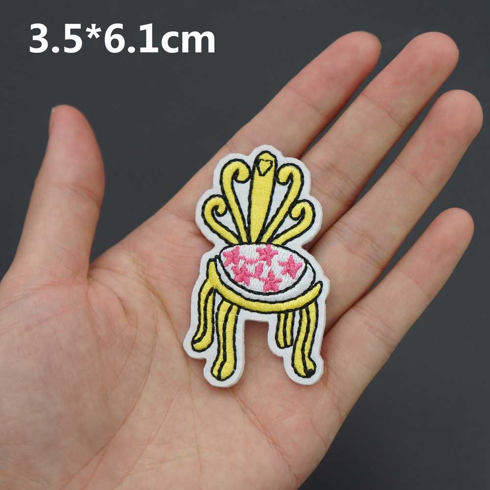 Cute 'Yellow Chair | Stars' Embroidered Patch