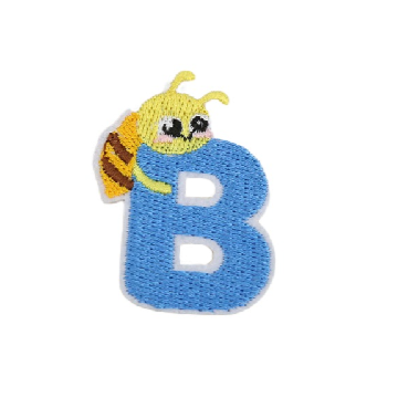 Cute Animal 'Letter B | Bee' Embroidered Patch