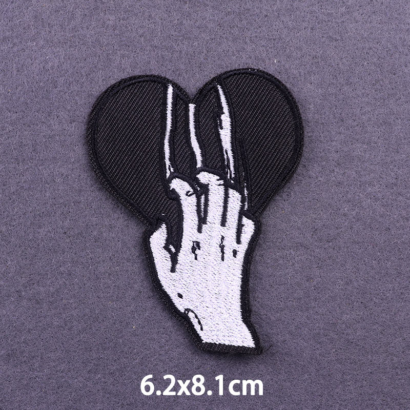 Scratched Heart Embroidered Patch