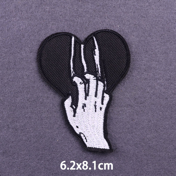 Scratched Heart Embroidered Patch