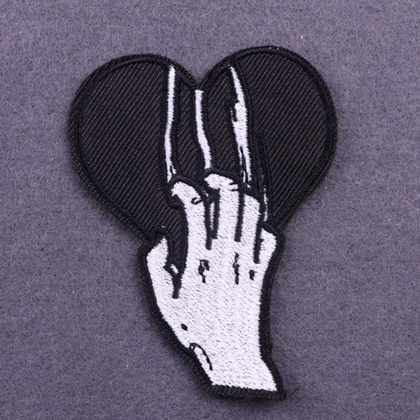 Scratched Heart Embroidered Patch