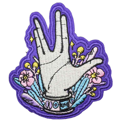 Star Trek 'Vulcan Hand Salute | Floral' Embroidered Patch