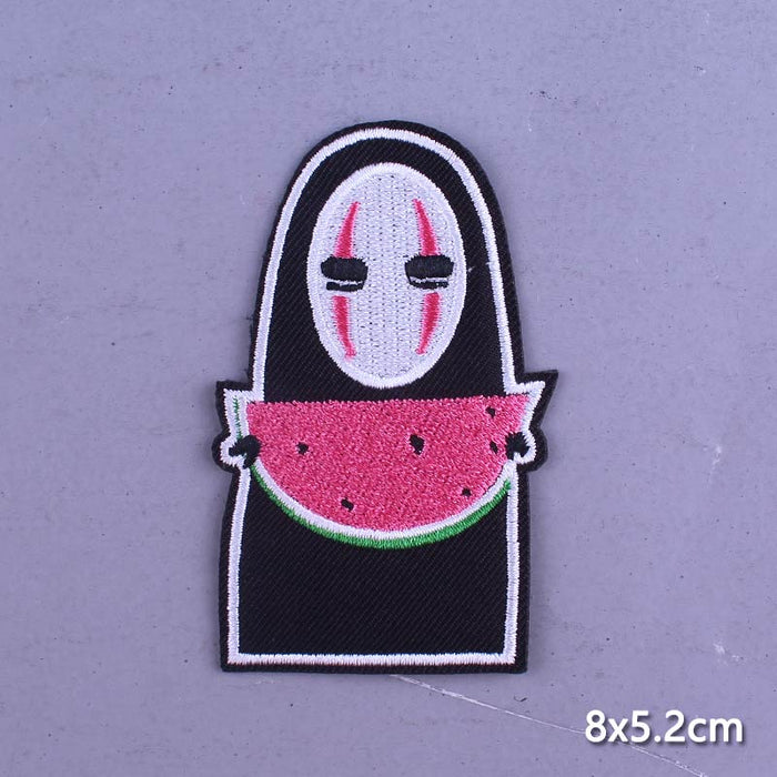 Spirited Away 'No-Face | Holding A Watermelon' Embroidered Patch