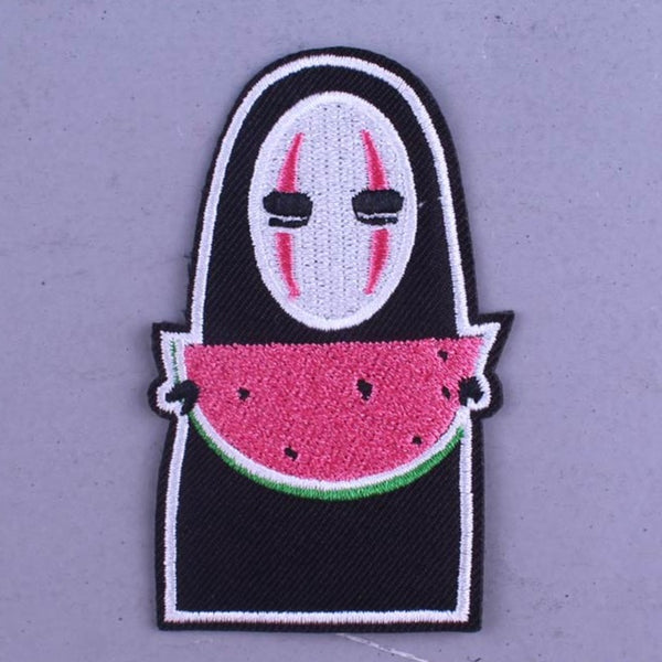 Spirited Away 'No-Face | Holding A Watermelon' Embroidered Patch