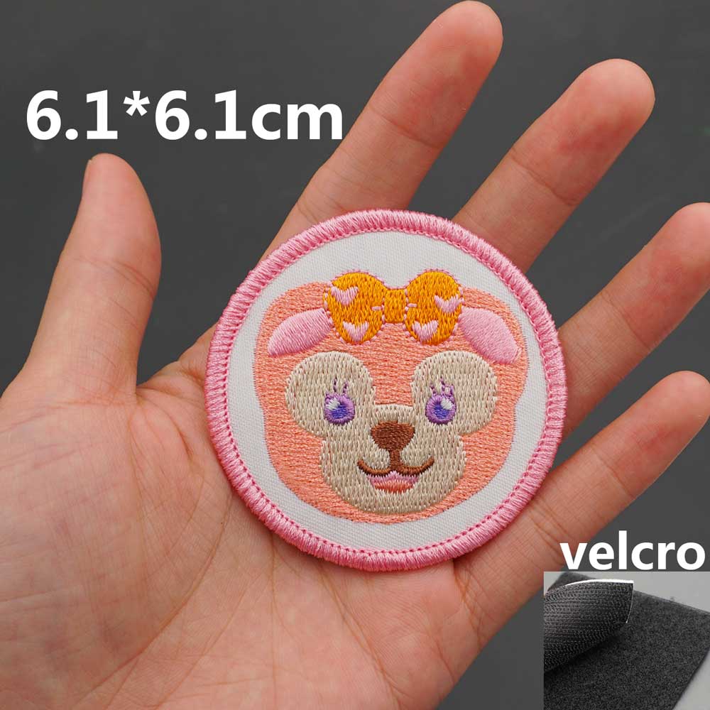 Cute 'Teddy Bear | Head' Embroidered Velcro Patch