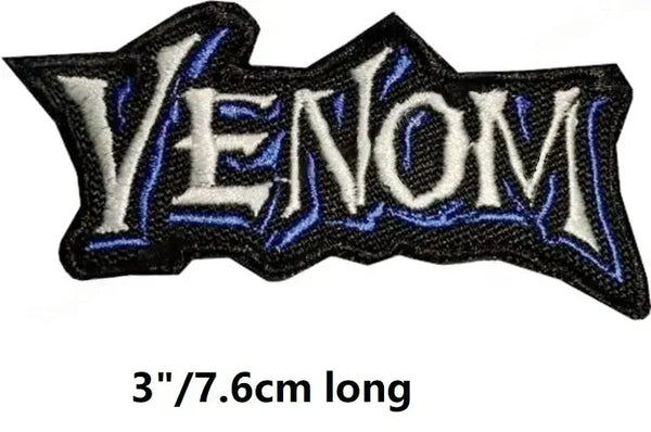 Venom 3" 'Printed Font' Embroidered Patch Set