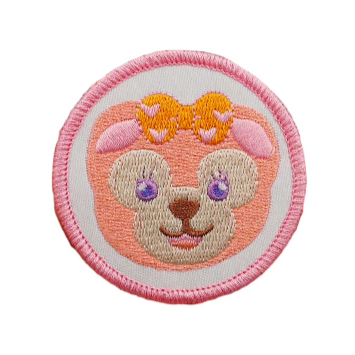 Cute 'Teddy Bear | Head' Embroidered Patch