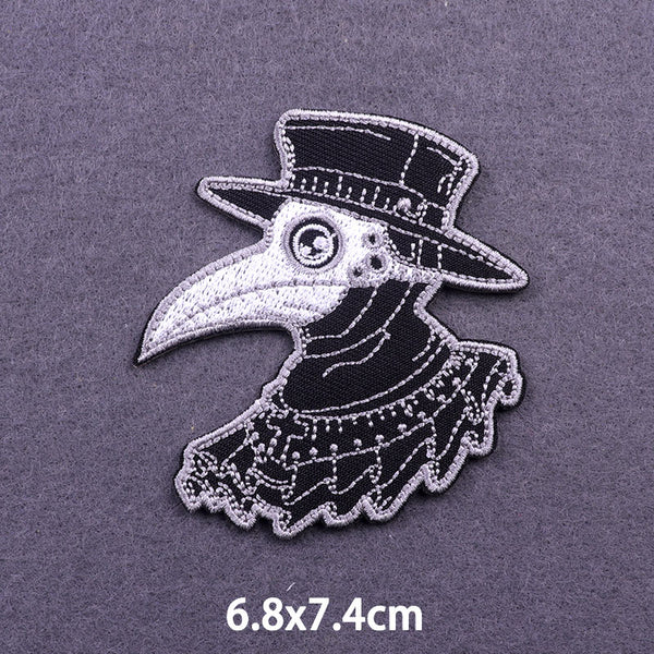 Major Grom: Plague Doctor 'Beaked Mask' Embroidered Patch