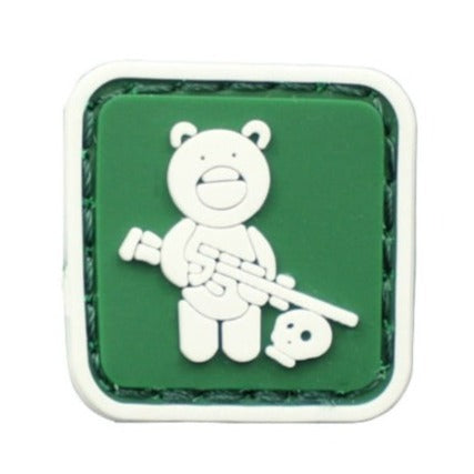 Cool 'Tactical Bear And Skull | Mini' PVC Rubber Velcro Patch