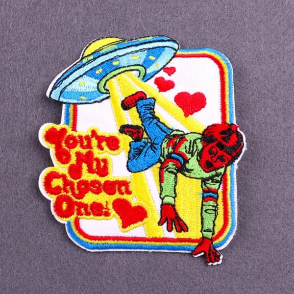 Space 'You're My Chosen One | UFO Abduction' Embroidered Patch