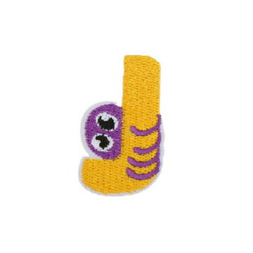 Cute Animal 'Letter J | Jellyfish' Embroidered Patch