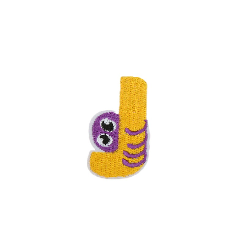 Cute Animal 'Letter J | Jellyfish' Embroidered Patch
