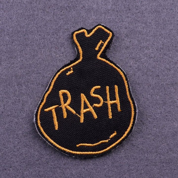 Trash 'Black Garbage Bag' Embroidered Patch