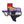 Load image into Gallery viewer, Texas Map &#39;Bull | Colored Stripes&#39; Embroidered Patch
