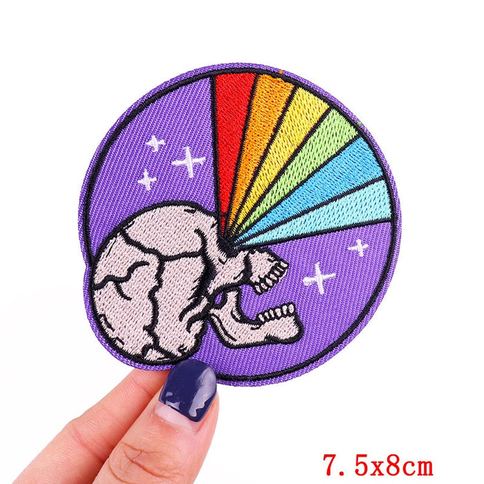 Skull 'Rainbow Vision' Embroidered Patch