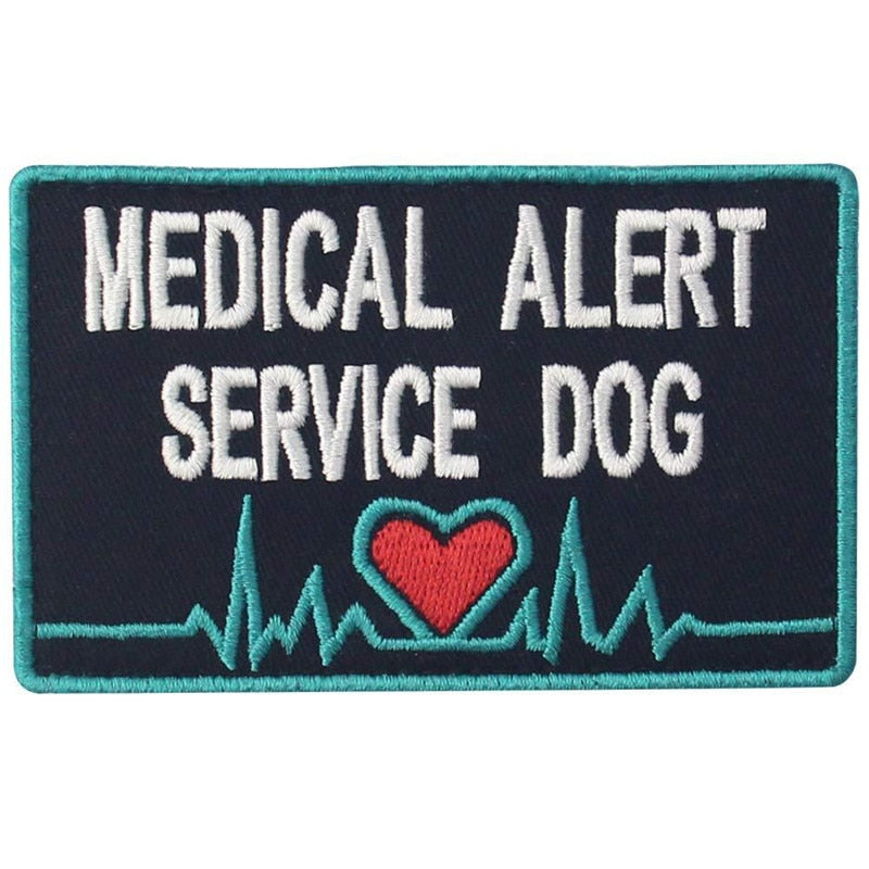 Service Dog 'Medical Alert Heart Lifeline' Embroidered Velcro Patch