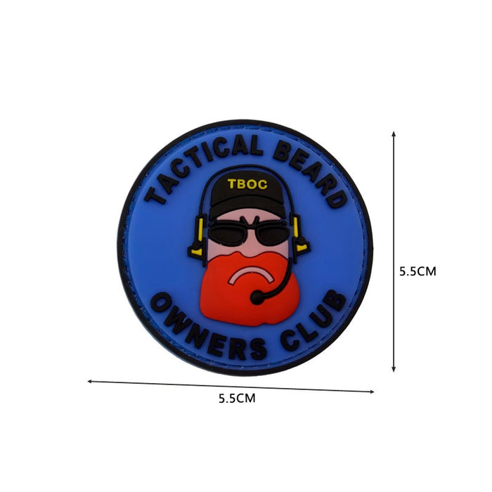 Military Tactical 'Tactical Beard Owners Club | Logo' PVC Rubber Velcro Patch