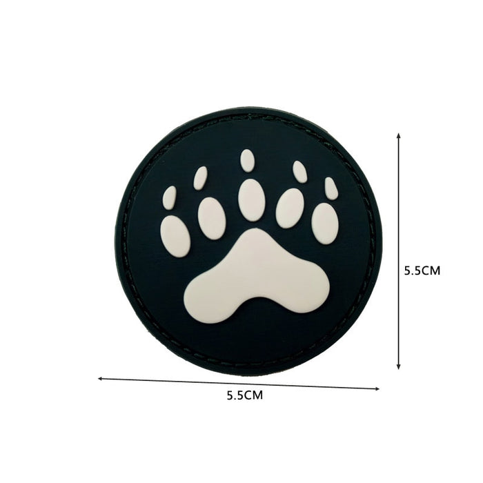 Bear 'Paw' PVC Rubber Velcro Patch