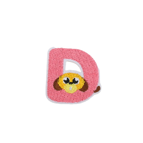 Cute Animal 'Letter D | Dog' Embroidered Patch