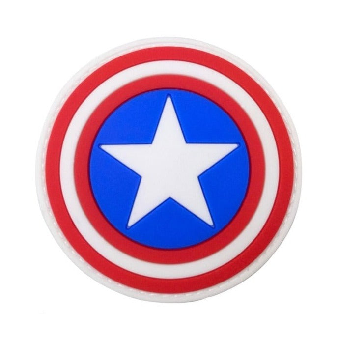 Captain America 'Shield' PVC Rubber Velcro Patch