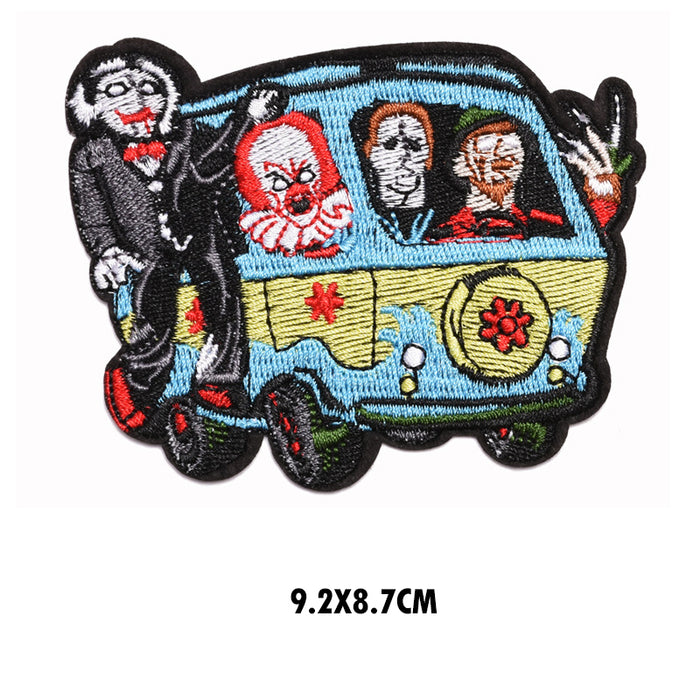 Classic Horror Killers on Mystery Machine Van '3.0' Embroidered Patch