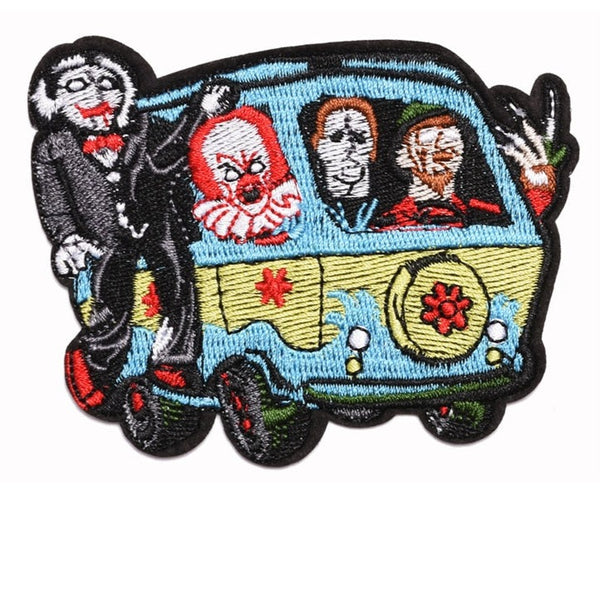 Classic Horror Killers on Mystery Machine Van '3.0' Embroidered Patch