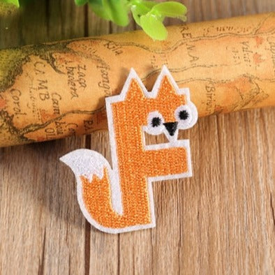 Letter F 'Fox' Embroidered Patch