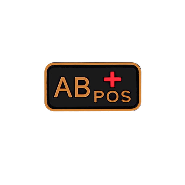 Blood Type 'AB Positive' PVC Rubber Velcro Patch