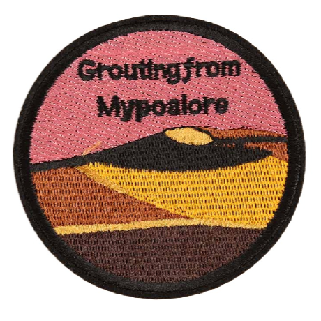 Travel 'Grouting From Mypoalore' Embroidered Patch