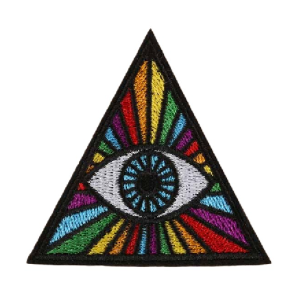 Illuminati Triangle Eye 'Rainbow' Embroidered Patch