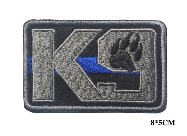 Service Dog 'K9 | Dog Paw' Embroidered Velcro Patch