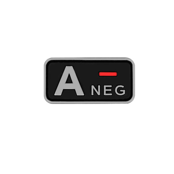 Blood Type 'A Negative' PVC Rubber Velcro Patch