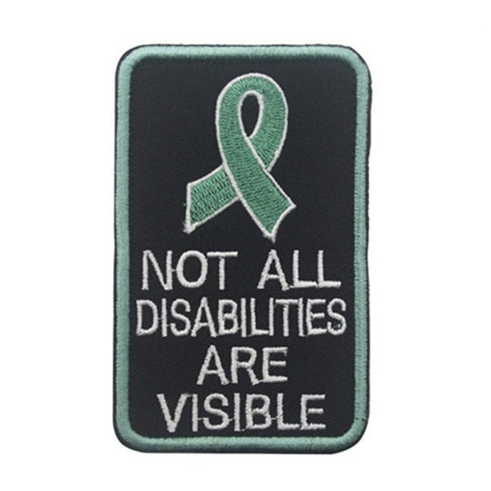 Service Dog 'Not All Disabilities Are Visible' Embroidered Velcro Patch