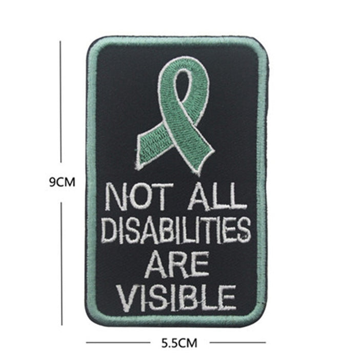 Service Dog 'Not All Disabilities Are Visible' Embroidered Velcro Patch