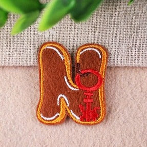 Cute Letter N 'Nail Hook' Embroidered Patch