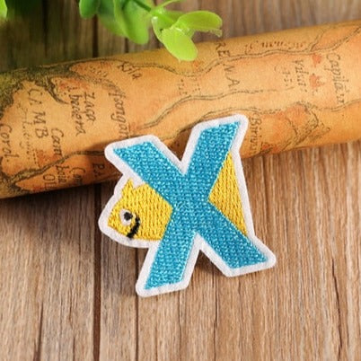 Letter X 'Xiphias' Embroidered Patch