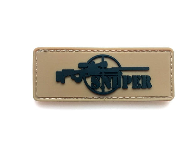 Military Tactical 'Sniper | Rifle Scope Gun' PVC Rubber Velcro Patch