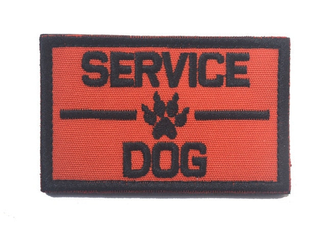 Service Dog 'Dog Paw' Embroidered Velcro Patch