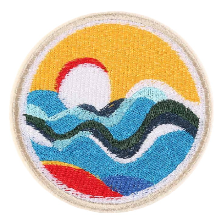 Sunset 'Ocean' Embroidered Patch
