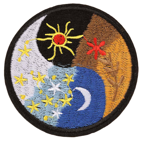 Yin Yang 'Sun And Moon' Embroidered Patch