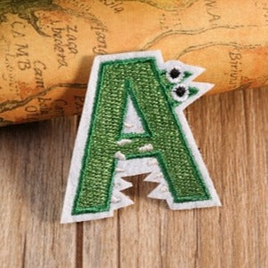 Letter A 'Alligator' Embroidered Patch