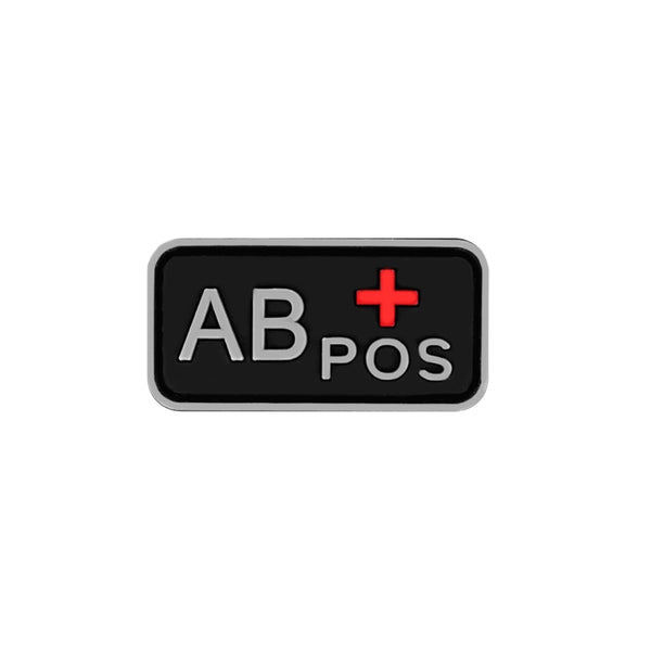 Blood Type 'AB Positive' PVC Rubber Velcro Patch