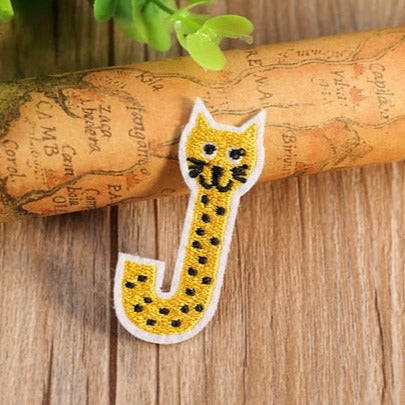 Letter J 'Jaguar' Embroidered Patch