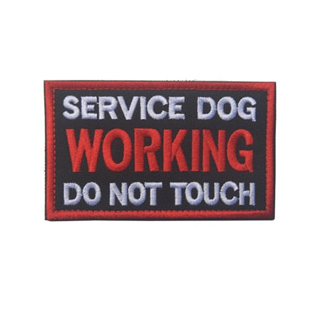 Service Dog 'Working | Do Not Touch | 1.0' Embroidered Velcro Patch