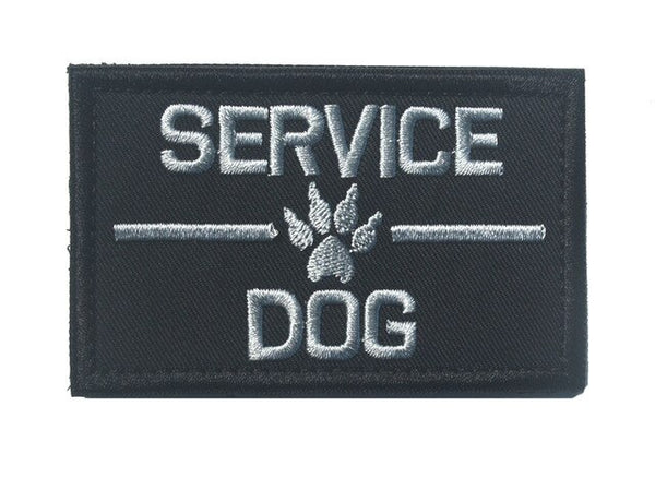 Service Dog 'Dog Paw' Embroidered Velcro Patch