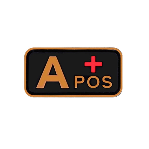 Blood Type 'A Positive' PVC Rubber Velcro Patch