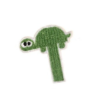 Letter T 'Turtle' Embroidered Patch